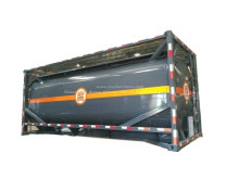 20FT tankcontainer boorzuur (H3BO3), fluorzuur, chroomzuur (50%), citroenzuur, ethanol, ijzerchloride staal gevoerd LDPE ook voor HCl (max 35%)